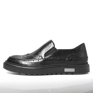 Men's Brogue Designed Trendy Other Upper Material Slip-On <b>Height</b> <b>Increasing</b> Autumn High Quality Outdoor Business Dress <b>Shoes</b> - Product Image 5