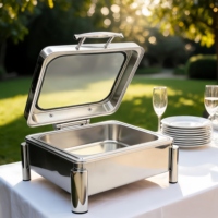 Ensemble de réchauds de style arabe, équipement de buffet en acier inoxydable, chauffe-plats professionnels pour événements de restauration