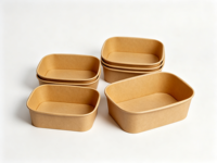 Conteneur alimentaire jetable en plastique rond de 1000 ml pour salade et soupe avec couvercle