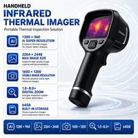 Caméra thermique infrarouge portative à super résolution AI pour l'inspection électrique et mécanique