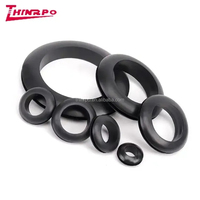 Oeillet de câble en caoutchouc pour le câblage, bouchon de trou rond double face en caoutchouc, trou de forage 5/8 "13/16" 7/8 "1" 1-3/16 "1-1/2" (noir)