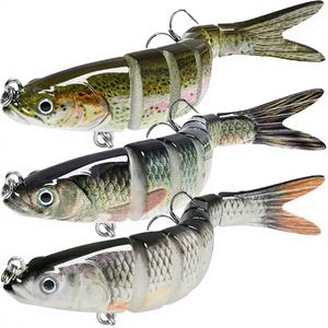 HUAPUDA 3-Piece Midwater Bionic Swim Bait Set for Carp Trout More Freshwater Saltwater <b>Fishing</b> Realistic Artificial Soft Bait - Product Image 3