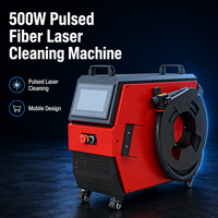 Machine de nettoyage laser à fibre pulsée portable à livraison ultra-rapide pour l'élimination de la rouille 100W 200W 300W 500W, machine de nettoyage laser portative