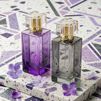 Flacons de parfum en verre de 100 ml, design rectangulaire moderne, unique, élégant et luxueux, fournisseur Anding.