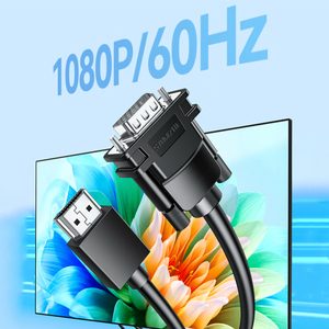 SAMZHE Câble HDMI vers VGA, convertisseur vidéo HD, adaptateur de diffusion d'écran, connecteur HDMI pour ordinateur portable, projecteur, moniteur <span class=keywords><strong>TV</strong></span>, câble vidéo - Product Image 2