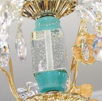 D67.8in Style européen K9 lustre en cristal luxe fleur verre plafond suspension lampe moderne nordique salon rond LED lumières