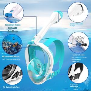 Máscara DE <span class=keywords><strong>BUCEO</strong></span> antivaho seca de cara completa con tubo de respiración fácil de conectar a prueba de agua y para soporte de cámara <span class=keywords><strong>GoPro</strong></span> - Product Image 3