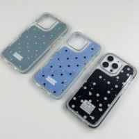 Transparent paillettes époxy coque de téléphone strass acrylique étui de téléphone portable pour iPhone 16 Pro Max 15 Plus 14 13 12 TPE Anti-chute