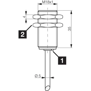 เซ็นเซอร์วัดระยะแบบเหนี่ยวนำ DCCK18M05PSLK ได้รับการรับรองมาตรฐาน UL และ UKCA สำหรับการใช้งานระหว่างประเทศ - Product Image 2