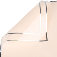 Papier d'emballage pour fleurs imperméable avec bord argenté, papier d'emballage cadeau pour fleurs avec bord argenté, papier plastique imperméable