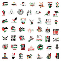 Populaires 50 Pièces Autocollants Drapeau Palestine Libre Amour Paix Décorent Bagages Tablette Ordinateur Autocollants Imperméables Dessins Animés