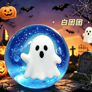 Nuevo Juguete Antiestrés de Azúcar de Malta que Brilla en la Oscuridad para Halloween, con Forma de Cabeza de Calabaza, de Rebote Lento - Product Image 6