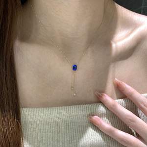 Collar Giratorio de Plata de Ley S925 con Diseño Chino, Estilo Nicho, Simple, Moderno y Personalizado con Cristal de Circonio - Product Image 4