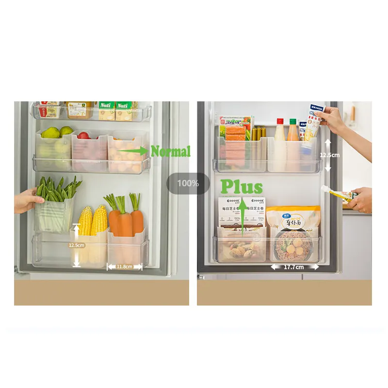 Efficient Fridge Kitchen Transparent Food Storage Containers Set for Organized Cooking