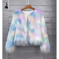 Nouvelle Collection Automne Hiver 2026 – Manteau Court en Fourrure Couleur Unie Grande Taille Style Coréen pour Femme