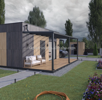 Maison préfabriquée modulaire avec panneaux sandwich, 50 m², 2 chambres, maison en kit, installation facile, unité de logement modulaire, maisonnette