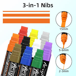 Черные маркеры для плакатов, гигантские пользовательские маркеры для граффити, профессиональные акриловые чернила 3-в-1, граффити, манга, школьные художественные принадлежности - Product Image 2