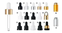 Vente en gros de compte-gouttes anti-effraction 18/410 avec pipette en verre haute précision pour flacon d'huile essentielle COA