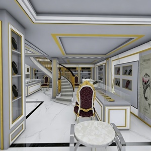 Jewelry Watch Luxury Goods Shop Interior Design Full Room Customization Glass Display Cabinet Jewelry <b>Showcase</b> Store Decoration - Product Image 4