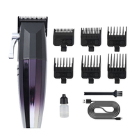 Tondeuse à Cheveux Électrique Sans Fil 2026 à Couleurs Dégradées pour Barbiers Professionnels, 6800 tr/min, Lames en Acier Inoxydable, Recharge Rapide