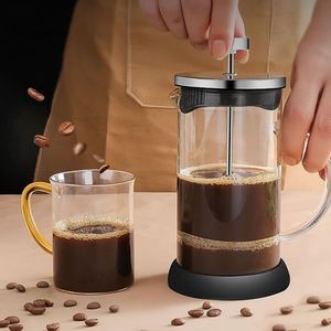 Cafetière à piston en verre borosilicate écologique 350ml-1000ml, résistante à la chaleur, sans BPA, design personnalisable - Product Image 1