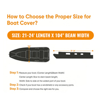 Housse de bateau universelle Bestway résistante aux intempéries, imperméable, résistante aux UV et aux rayures, 600D, pour bateau ponton de 21 à 24 pieds