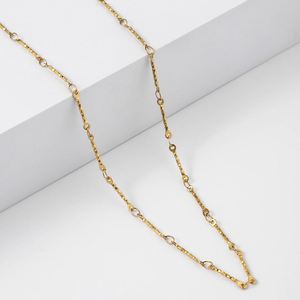 Collar de Cadena de Bambú de Acero Inoxidable con Baño de Oro de 24K, Nueva Tendencia al por Mayor para Hombres y Mujeres - Product Image 4