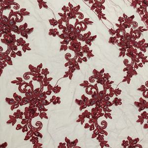 <span class=keywords><strong>Merveilleux</strong></span> brodé paillettes manches perlées dentelle Applique tissu coupe à la main LT2487A - Product Image 3