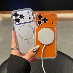 เคสโทรศัพท์แม่เหล็กแบบกระจกกล้องดีไซน์ดั้งเดิมสำหรับ iPhone 17 16 15 14 Pro Max พร้อมกรอบเลนส์สีสันสดใสแบบด้านและฝาหลัง - Product Image 1