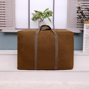 Sac de rangement de grande capacité Sac en toile robuste Literie imperméable Vêtements Sacs de rangement mobiles avec fermeture éclair renforcée - Product Image 5