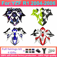 NOUVEAU Kit de carénages ABS pour moto compatible avec YAMAHA YZF1000 YZFR1 YZF-R1 R1 2004 2005 2006 04 05 06 Kit complet de carénage de carrosserie