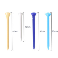Tees de golf à pied unique, accessoires de golf, tees de golf en bois 82mm/72mm, supports de tees multicolores