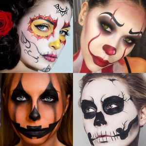 Kit de peinture de visage de sorcière et de clown d'<span class=keywords><strong>Halloween</strong></span> avec <span class=keywords><strong>maquillage</strong></span> SFX non toxique de faux sang pour enfants et adultes - Product Image 5