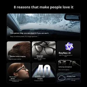Nuevo Producto: Gafas Inteligentes Inalámbricas con IA para Audio, Control por Voz y Auriculares Integrados - Product Image 4