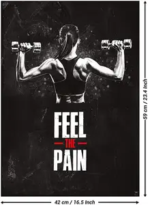 Отличный художественный мотивационный плакат 23,4x16,5 дюйма плакат для тренировок, вдохновение в тренажерном зале цитаты для фитнеса