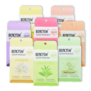 Productos para el cuidado de los pies de pedicura en remojo, incluyendo gelatina en remojo, sal marina, máscara de barro, exfoliante, crema de urea para pies - Product Image 2