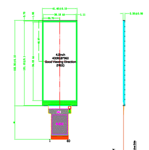 3.99 inch <span class=keywords><strong>TFT</strong></span> LCD 400x960 IPS hiển thị <span class=keywords><strong>module</strong></span> với SPI + RGB Độ phân giải LCD <span class=keywords><strong>module</strong></span> - Product Image 6