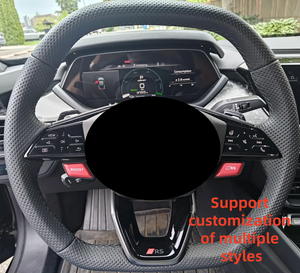 <span class=keywords><strong>Volant</strong></span> en fibre de carbone avec boutons de démarrage/arrêt R8 et voyants LED de changement de vitesse pour <span class=keywords><strong>Audi</strong></span> <span class=keywords><strong>A3</strong></span> S3 RS3 RS4 RS5 RS6 RS7 TT R8 - Product Image 6