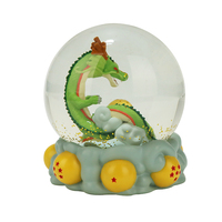 Globe d'eau de dragon en résine à motif animal personnalisable Souvenirs décoratifs en résine et figurines cadeaux