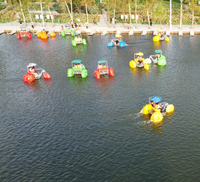 Pédalo Commercial pour Sports Nautiques Extérieurs, Tricycle Aquatique à 3 Grandes Roues, Vélo à Pédales Aquatiques