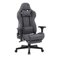 Chaise de jeu Chaise de bureau en tissu pour ordinateur Chaise de bureau Vidéo Lumbar Racing Swivel Recliner Task Gamer Chaise de jeu vidéo Hauteur réglable