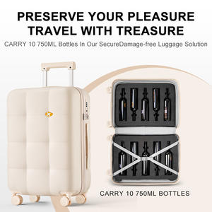 Valise à vin pour 10 bouteilles pour les voyages |   Bagages approuvés par la TSA avec insert <span class=keywords><strong>en</strong></span> mousse antichoc |   Porte-vin étanche pour <span class=keywords><strong>avion</strong></span> - Product Image 4