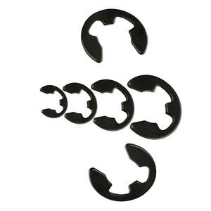 Anillos de Retención Tipo E Jin Hong Hardware M1.2 a M15 de Acero al Manganeso con Recubrimiento Negro para la Industria de la Construcción - Product Image 1