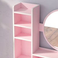 Modèles modernes en bois transparent au design nordique rose Panneau de particules Europe GM Home Bedroom Vanati Dressing Table Mirror for Hotel