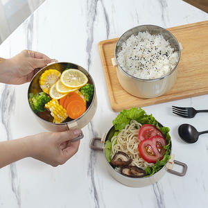 厂家直销不锈钢多层饭盒大容量手拿便当盒学生学校便当盒饭碗 - Product Image 3