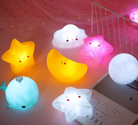 Veilleuse LED PVC de chevet créative pour enfants, lampe de nuit pour le salon et les chambres à coucher et la décoration de la maison