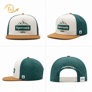 Casquette Trucker 4U Green Mesh avec empiècements contrastants, casquette ajustable à fermeture snapback pour usage décontracté en extérieur, style unisexe printemps-été - Product Image 6