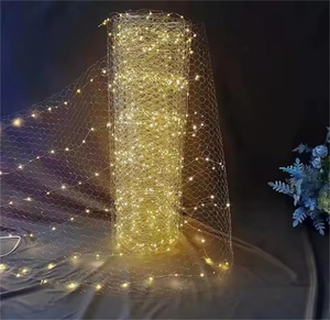 Luci a stringa LED <span class=keywords><strong>con</strong></span> design a rete per decorazioni natalizie da esterno a cascata - Product Image 3