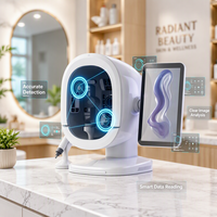 X Drie-lens AI Huidanalysator Professionele Gezichtshuiddetector Microscopische Probe WiFi-geactiveerd voor Schoonheidssalon Hoofd Gezicht