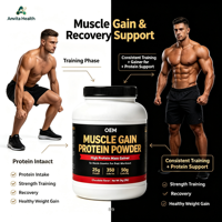 Poudre naturelle riche en glucides sans caféine pour les athlètes, croissance musculaire après l'entraînement, nutrition sportive, complément de prise de masse